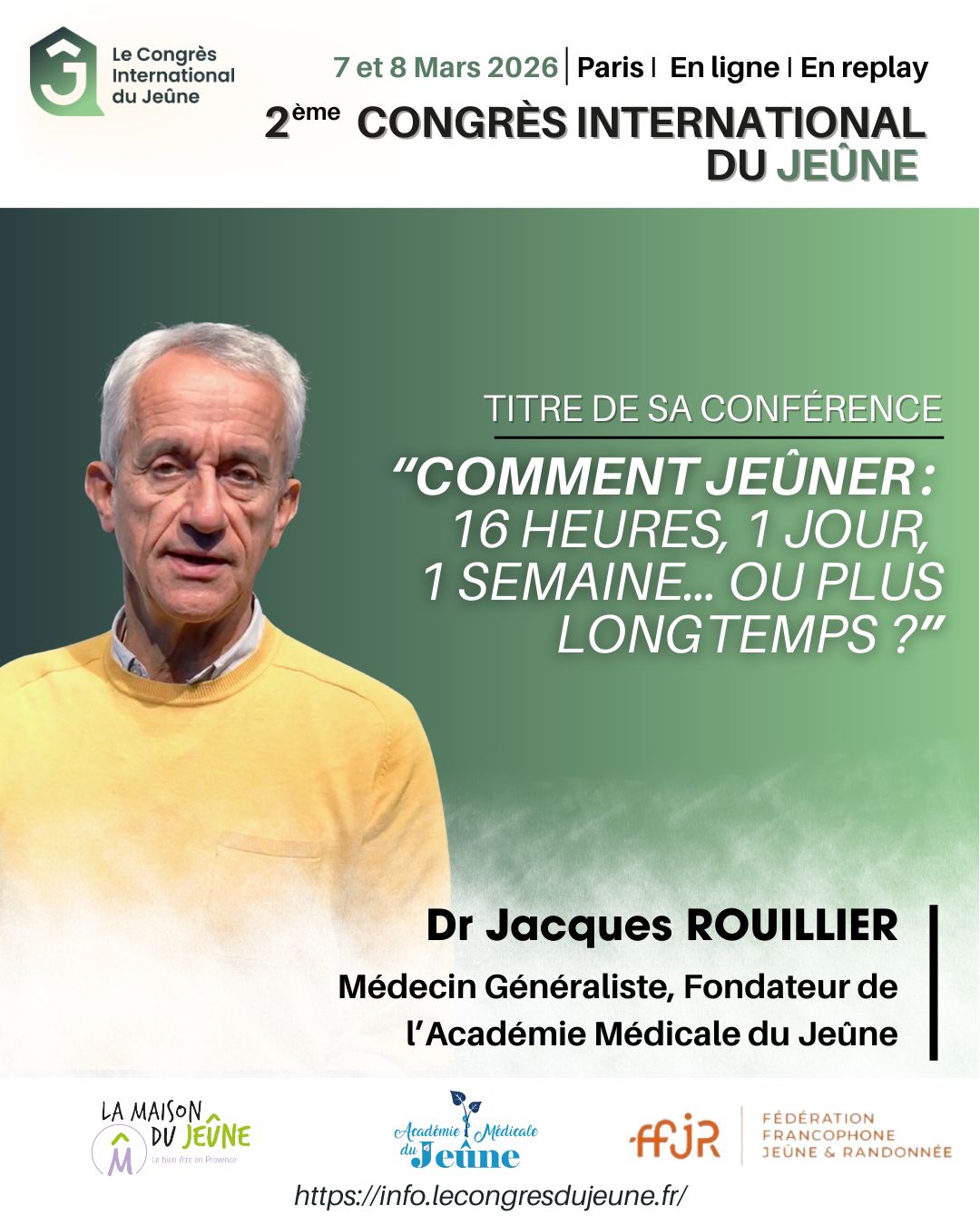 FFJR - 2eme Congrès-JR1 FFJR - 2ème congrès International du Jeûne - Jacques Roulier 1
